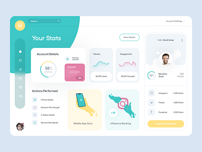 Infulencer UI dashboard dashboard dashboard ui web web app