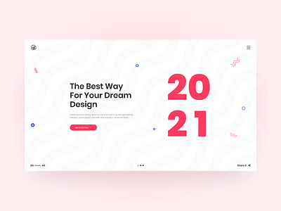 Hero Header - Adobe XD animation app design envato icon landing themeforest typography unbounce web