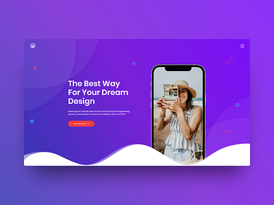 Hero Header - Adobe XD animation design envato flat landing logo minimal themeforest typography ui