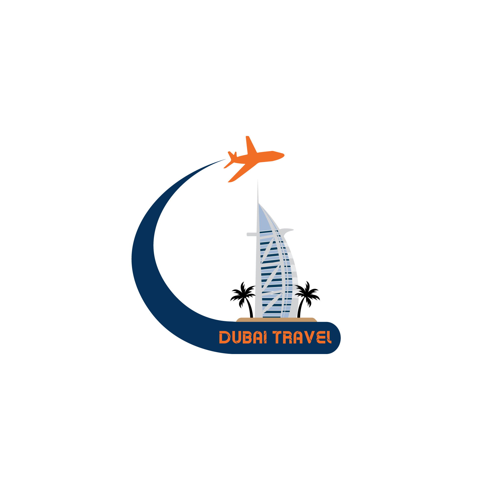 Logo Design - Dubai Travel Company by Daniela Radutoiu on Dribbble, image size:2000x2000