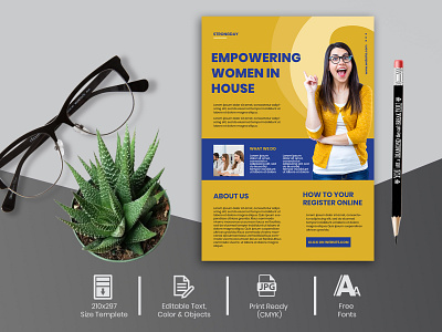 Emproviding Women House Agency Marketing Flyer banner design branding design brochure corporate flyer flyer flyer design flyer template graphic design real estate flyer uiux design