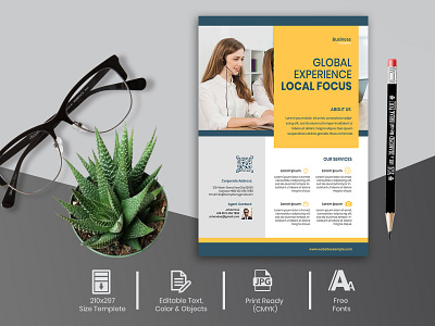 Business Idea Agency Marketing Flyer banner design branding design brochure brochure design corporate flyer flyer flyer design flyer template graphic design real estate flyer