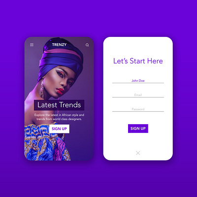 Trenzy ui design (Concept) ui