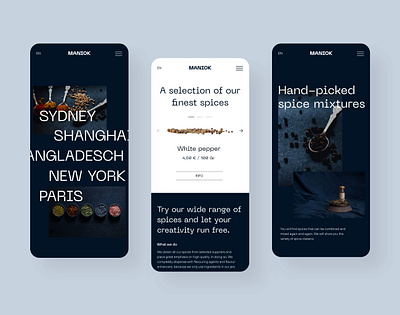 Herbs & Spices Mobile Design mobile mobiledesign modern responsive typography ui