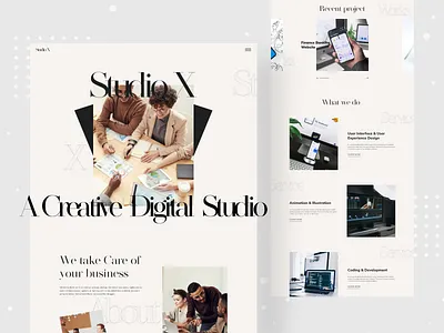 Digital Agency Landing Page agency landing page agency website animation clean creative agency design agency design studio digital agency landing page marketing agency minimal modern design najmul popular shot ui design uiux design visual design web design website website design