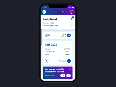 Payslip app concept