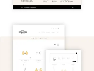 Coquine Website Redesign design jewellery jewelry redesign web web design website