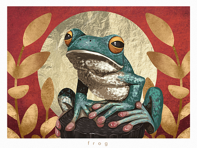 Frog Portrait Illustration amphibian animal art animal illustration animals artwork design design studio digital art digital illustration digital painting frog graphic design illustration illustration art illustrations illustrator nature portrait toad wildlife