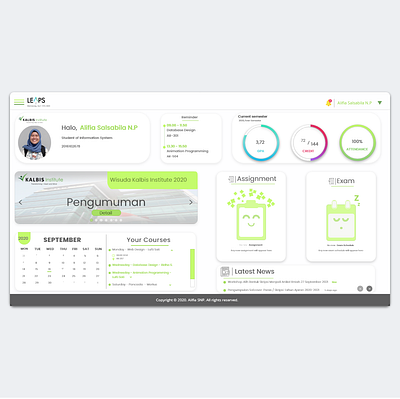 Redesign Learning Port System design green information system school app school website ui uidesign uidesigner uiux uiuxcasestudy uiwebdesign uiwebsite uixdesign ux uxdesign web webdesign website website design white