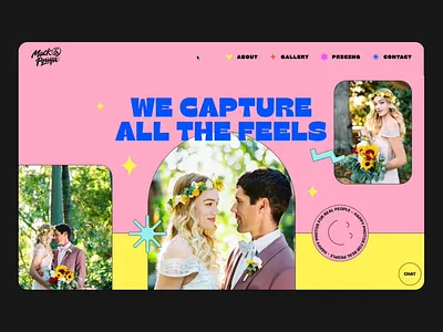 Mack & Pouya Photography 90s animation colorful interaction interactive interface lander landingpage photographer photography photography website playful retro userinterface vintage webdesign webflow website wedding weddings