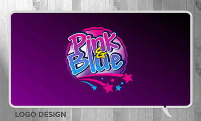 Pink Blue Shop Logo design illustration illustrator logo vector