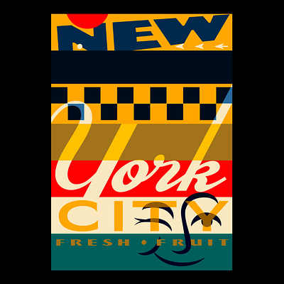 New York Medley branding design illustration lettering letters logotype new york newyork newyorkcity poster posterdesign script type typography