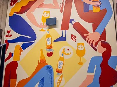 Żywiec mural alcohol beer clean illustration mural paint painting picnic relax streetart