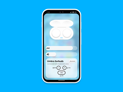 Umbra Buds App UI design mobile phone ui uiux ux