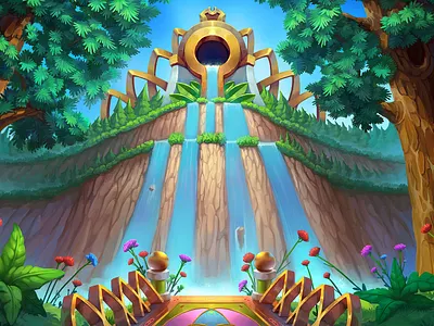 Backgrounds for the Solitaire game background concept drawing game art game design illustration landscape sketch