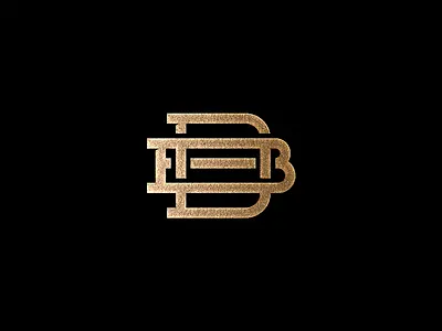 DB monogram gold gold foil lettering logo logotype monogram monogram logo type typogaphy