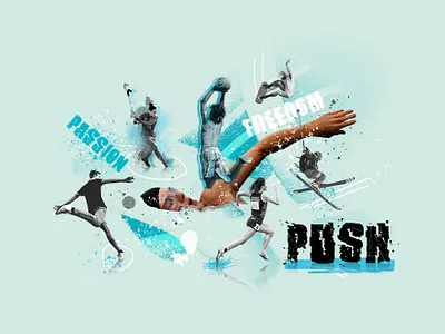 Sports collage collage collage art graphic graphic design graphic designer illustration sport sports