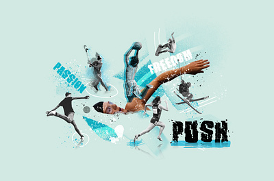 Sports collage collage collage art graphic graphic design graphic designer illustration sport sports