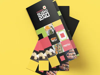 Sushi 2 Go menu design brand branding graphic design graphic designer logo menu menu design