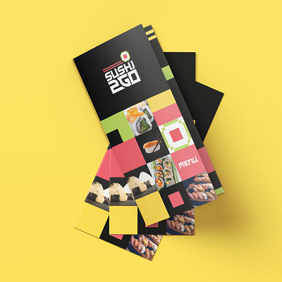 Sushi 2 Go menu design brand branding graphic design graphic designer logo menu menu design