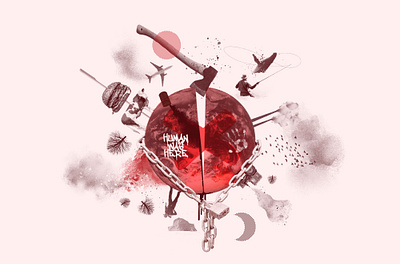 Earth collage art collage global warming graphic graphic design graphic designer illustration