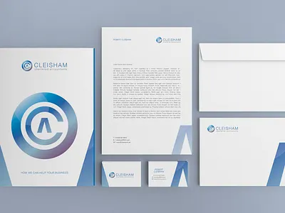 Cleisham Accountancy Branding and Marketing Collateral brand identity branding design graphic design graphic designer logo logo design marketing marketing collateral