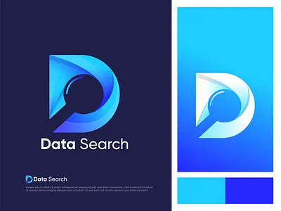 Data Search Logo Design agency app icon app logo brand and identity branding branding agency branding design d letter logo d logo d mark minimal identity letter logo lettering logo logo mark logodesign logodesigns logotype modern logo search searching logo