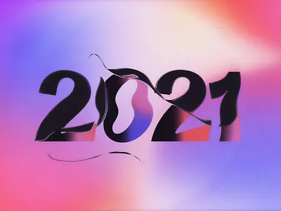 2.0.2.1 2021 design gradient liquid numbers trends type typography