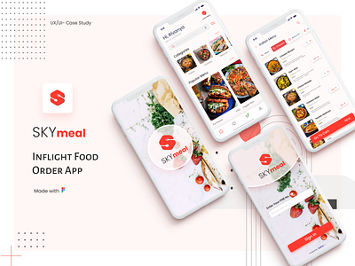 SKYMEAL - Inflight Food Order App appui appuikit casestudy dailyuichallenge dribbble dribbleweeklywarmup figma flightapp food app foodapp foodappui foodorderapp inflightfoodapp uidesign uikit uiux uiuxdesign