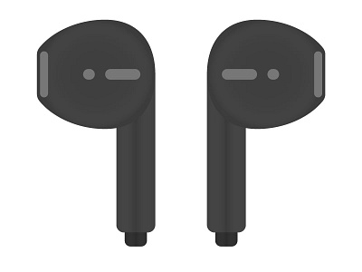 Wireless Airpods Vector Realistic Illustration audio handsfree mobile music technology wireless