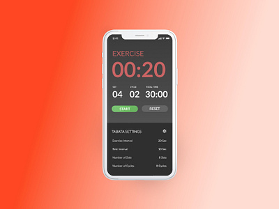 Tabata Timer tabata timer ui ui design ux