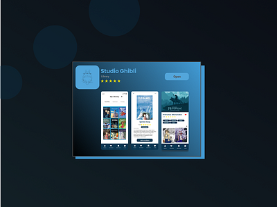 Anime Library App inspired by Studio Ghibli anime anime studio app design mobile app design mobile ui ui ux