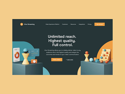 Hive — Homepage 3d 3d art hive homepage together ui ux web web design