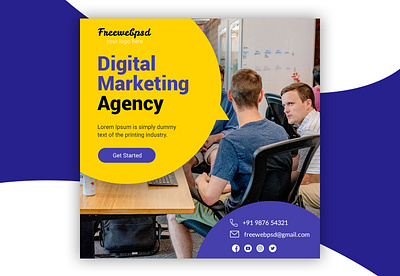 Digital Marketing Agency social post banner psd download free banner banner ad banner design brand creative design digital marketing free download psd freewebpsd testimonial ui design uidesign uiux