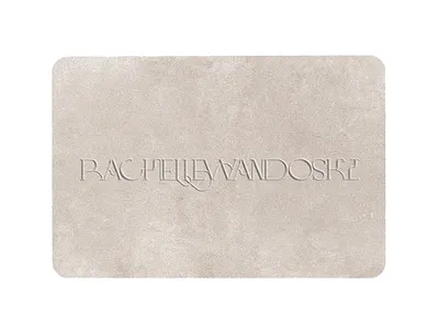 Business Card 2 business card embossed embossed lettering neutral colors texture business card velvet velvet texture