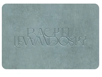 Business Card 3 branding business card embossed embossed lettering leather texture texture business card typography