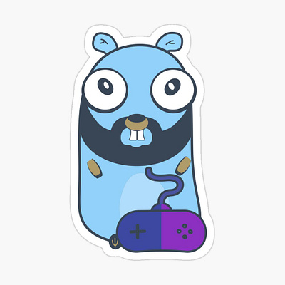 Golang gopher gamer. Programming t-shirt, sticker. developer engineer gamer go golang gopher humor joke language meme programming