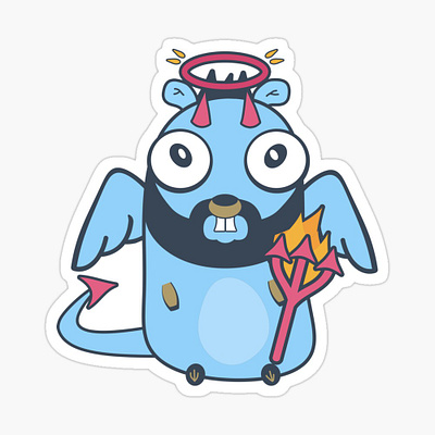 Golang gopher devil cute developer engineer fanny gifts go golang gopher humor joke language meme programmer programming