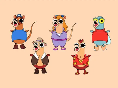 Cartoons (bravery and stupidity) bravery cartoon childhood chip chipmunk dale design fly illustration mouse stupidity stylization vector