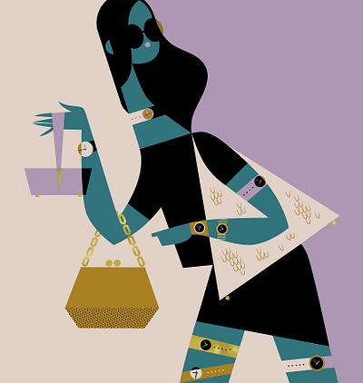 Vogue Japan: bags + watches conceptual fashion illustration glamour illustration people vogue women