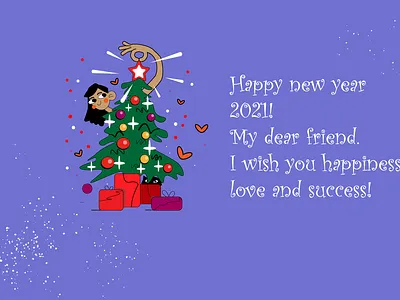 Happy 2021 illustration
