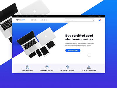 Repair Shop Website Design - Buy a Device device device repair ecommerce ecommerce design repair repair service repair shop ui ui ux ui design uidesign uiux web web design webdesign website website design