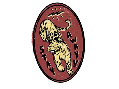 Stay away art illustration vintage