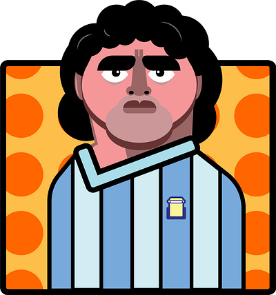 Diego Maradona design diego maradona flat football illustration illustrator vector