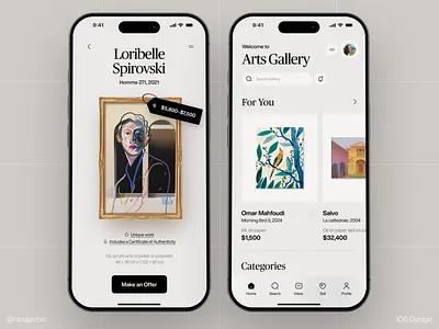 Virtual Museum - Mobile App app art buy clean design digital museum ecommerce history ios minimal museum museum app online painting product design sell ui design uiux virtual museum