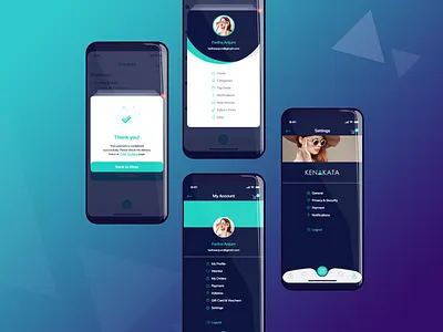 Kenakata - eCommerce Mobile App UI Kit #5 adobe xd app design ecommerce app figma ios app ui mobile uiux shop app ui kit ui kit design ui template uiux design