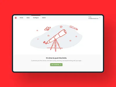 Space Telescope Illustration application drawing handdrawn illustration space spaceship stars telescope userinterface