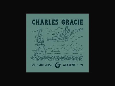 Charles Gracie Jiu Jitsu: Illustration adventure art badge design brazilian jiu jitsu combat design fight geometric graphic design illustration jiu jitsu karate line lineart monoline mountain outdoors sport typeface typography