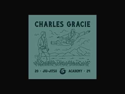 Charles Gracie Jiu Jitsu: Illustration adventure art badge design brazilian jiu jitsu combat design fight geometric graphic design illustration jiu jitsu karate line lineart monoline mountain outdoors sport typeface typography