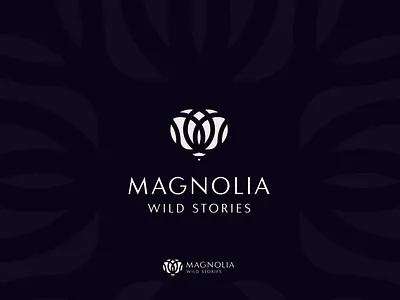 Magnolia Wild Stories agency brand branding floral flower garden green identity logo luxe luxury magnolia mark monogram new